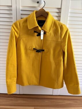 Talbots Mustard Yellow Toggle Pea Coat